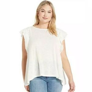 Jessica Simpson Moya Short Sleeve Blouse Size S